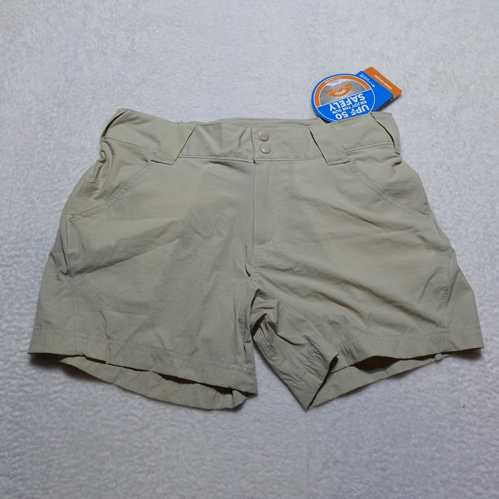 Columbia Coral Point III Short Womens 8 Khaki PFG Hiking Fishing UPF 50 NEW
